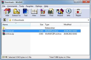 WinRAR  screenshot