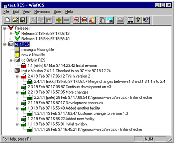 WinRCS screenshot