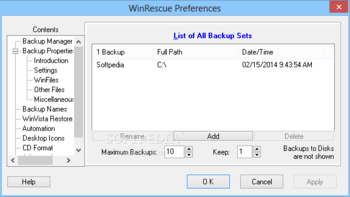 WinRescue Vista screenshot 6