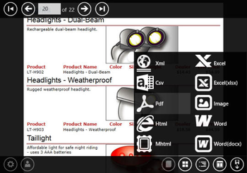 WinRT Viewer for Reporting Services screenshot