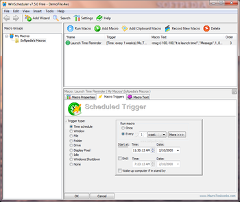 WinScheduler Free Edition screenshot 2