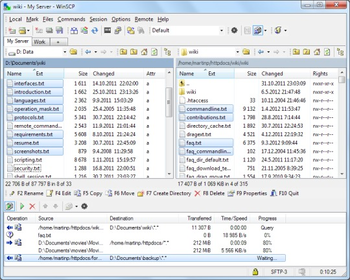 WinScp screenshot 2