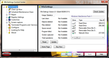 WinSettings screenshot 3