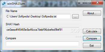 winSHA1Sum screenshot