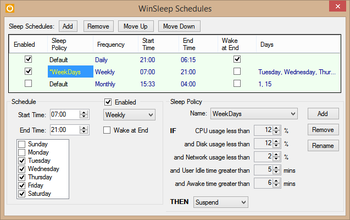 WinSleep screenshot 2