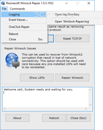 Winsock Repair screenshot 2