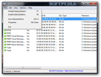 WinsockServicesView screenshot 2