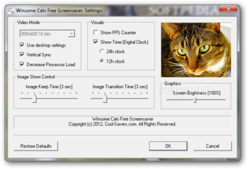 Winsome Cats Free Screensaver screenshot 2