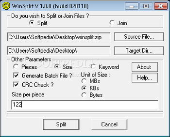 Winsplit screenshot