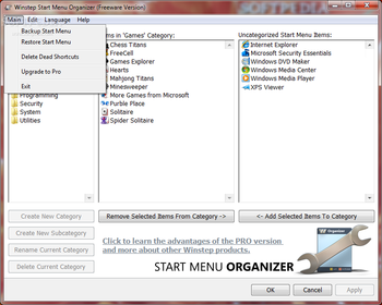 Winstep Start Menu Organizer screenshot 2