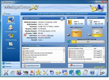 WinSysClean X2 screenshot 2