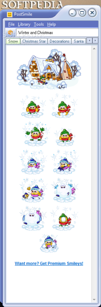 Winter and Christmas Smiley Collection for PostSmile screenshot
