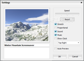Winter Mountain Screensaver screenshot 2