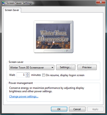 Winter Town 3D Screensaver screenshot