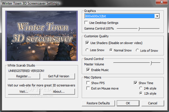 Winter Town 3D Screensaver screenshot 2