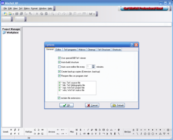 WinTeX XP screenshot