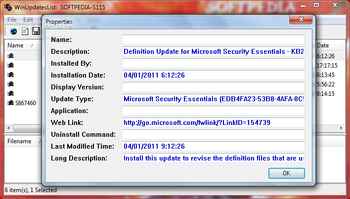 WinUpdatesList screenshot 5