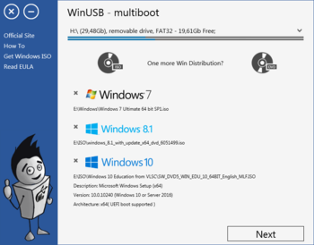 WinUSB - multiboot screenshot 2