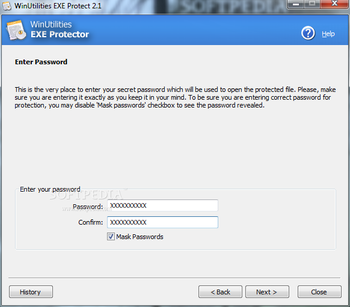 WinUtilities EXE Protector screenshot 3