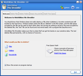 WinUtilities File Shredder screenshot