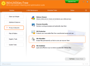 WinUtilities Free Edition screenshot 3