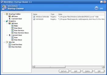 WinUtilities Startup Cleaner screenshot