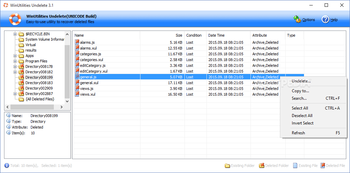 WinUtilities Undelete screenshot