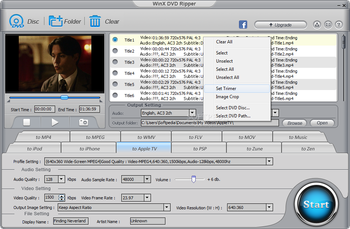 WinX DVD Ripper screenshot 2