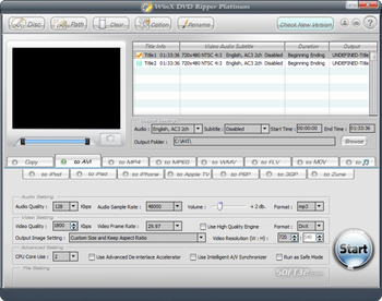 WinX DVD Ripper Platinum screenshot 4