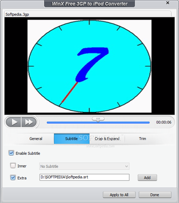 WinX Free 3GP to iPod Converter screenshot 5