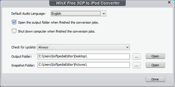 WinX Free 3GP to iPod Converter screenshot 8