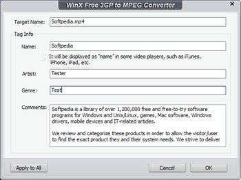 WinX Free 3GP to MPEG Converter screenshot 8