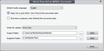 WinX Free AVI to MPEG Converter screenshot 5