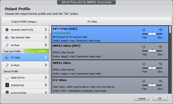 WinX Free AVI to MPEG Converter screenshot 6
