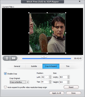 WinX Free DVD to 3GP Ripper screenshot 5