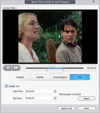 WinX Free DVD to 3GP Ripper screenshot 6
