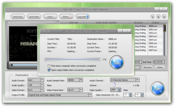 WinX Free DVD to AVI Ripper screenshot 2