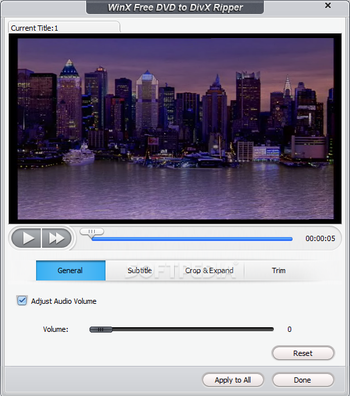 WinX Free DVD to DivX Ripper screenshot 2