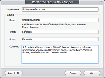 WinX Free DVD to DivX Ripper screenshot 6
