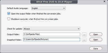 WinX Free DVD to DivX Ripper screenshot 7