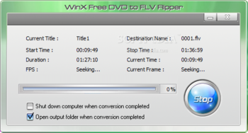WinX Free DVD to FLV Ripper screenshot 2