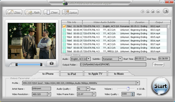 WinX Free DVD to iPhone Ripper screenshot