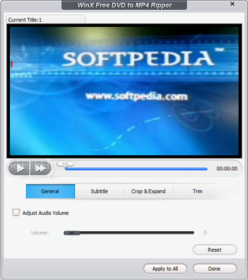 WinX Free DVD to MP4 Ripper screenshot 3