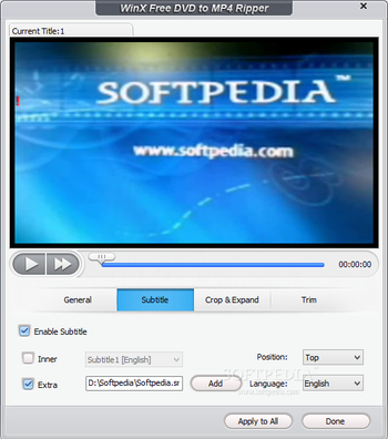 WinX Free DVD to MP4 Ripper screenshot 4