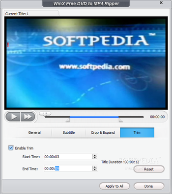 WinX Free DVD to MP4 Ripper screenshot 6