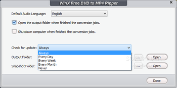 WinX Free DVD to MP4 Ripper screenshot 7