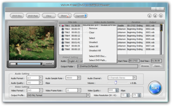 WinX Free DVD to MPEG Ripper screenshot 3