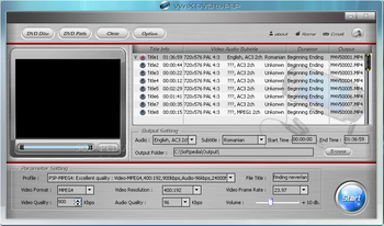 WinX Free DVD to PSP Ripper screenshot