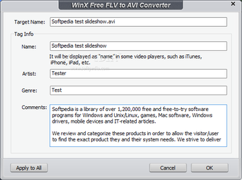 WinX Free FLV to AVI Converter screenshot 8