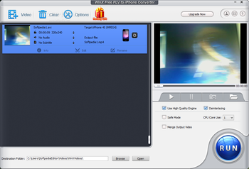 WinX Free FLV to iPhone Converter screenshot